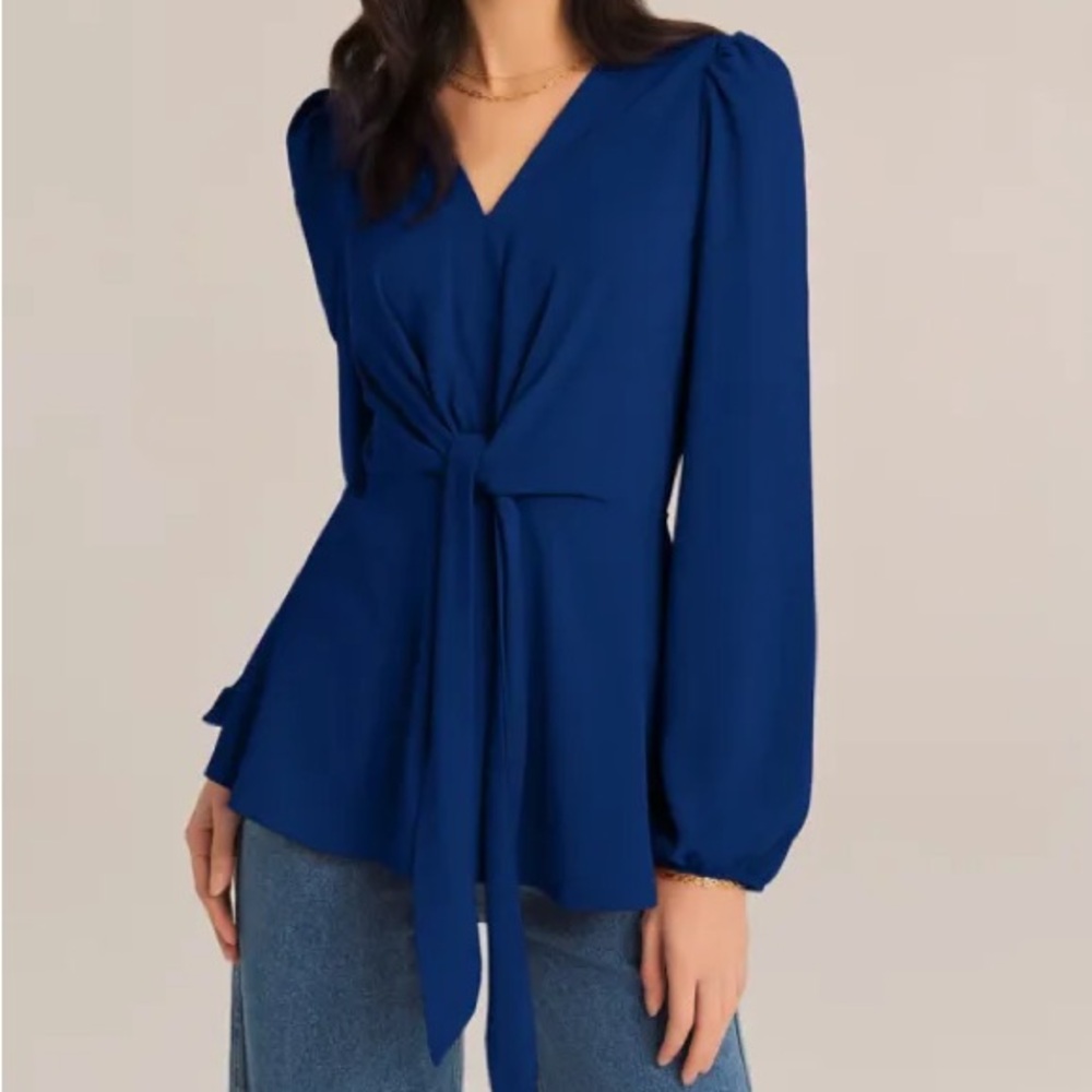 NWOT Grace Karin Women Bow-Knot Casual Long Sleeve Top